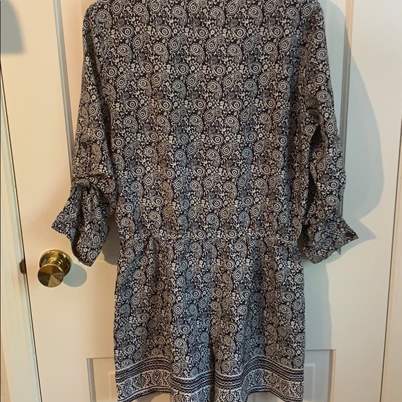 Loft Navy Blue and White Paisley Romper - Picture 8 of 8
